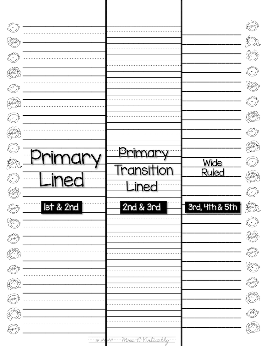 Printable Primary Lined Writing Paper-All Seasons Themes printable-primary-lined-writing-paper-all-seasons-themes