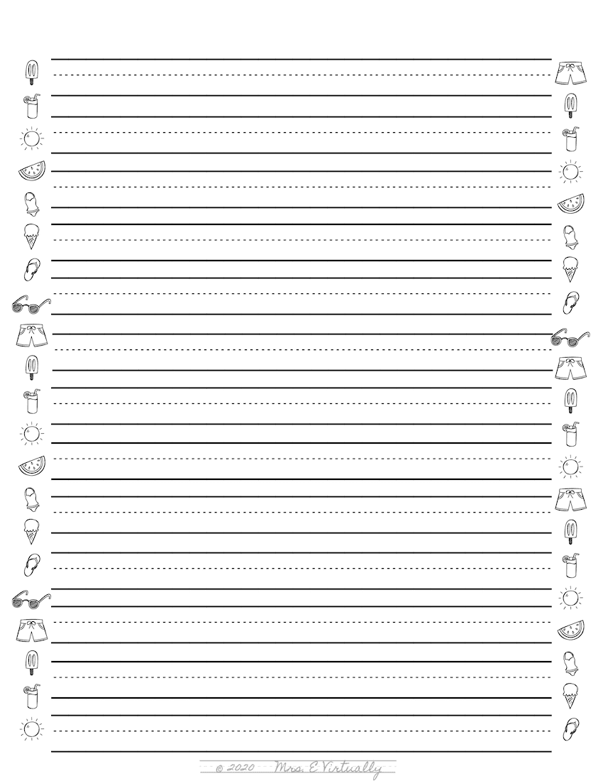 Primary Lined Writing Paper Printable-Winter Themed • Mrs E Virtually primary-lined-writing-paper-printable-winter-themed-mrs-e-virtually
