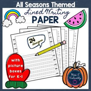 printable primary writing paper with picture box
