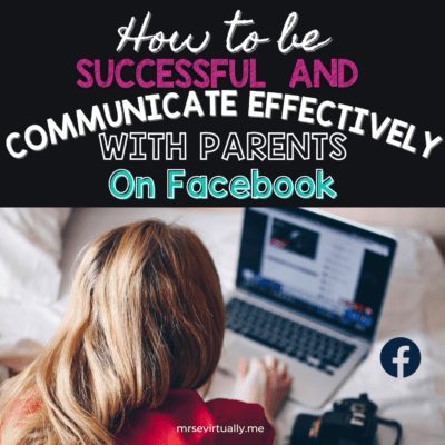 Elementary teacher posting and commenting in a classroom facebook group to communicate with parents.